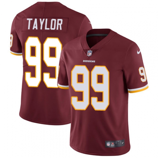 Men's Nike Washington Redskins 99 Phil Taylor Burgundy Red Team Color Vapor Untouchable Limited Player NFL Jersey