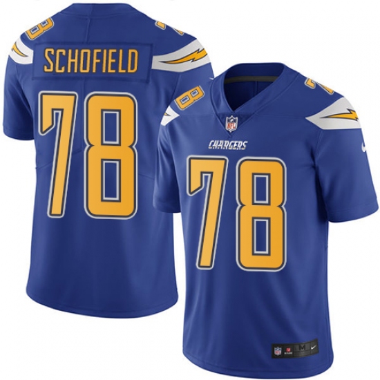 Youth Nike Los Angeles Chargers 78 Michael Schofield Limited Electric Blue Rush Vapor Untouchable NFL Jersey