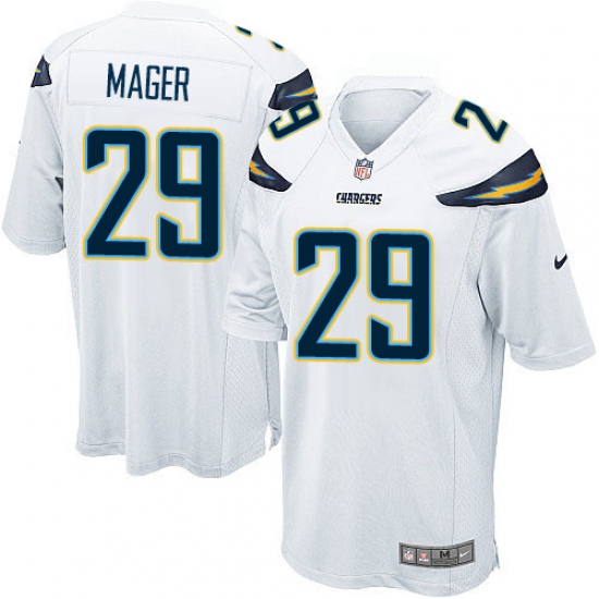 Men's Nike Los Angeles Chargers 29 Craig Mager Game White NFL Jersey