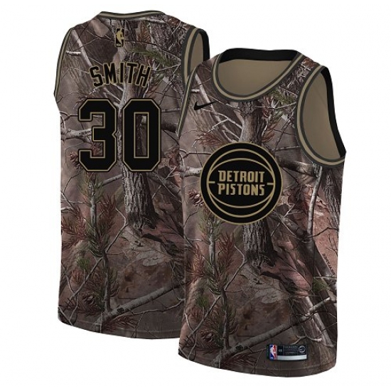 Youth Nike Detroit Pistons 30 Joe Smith Swingman Camo Realtree Collection NBA Jersey