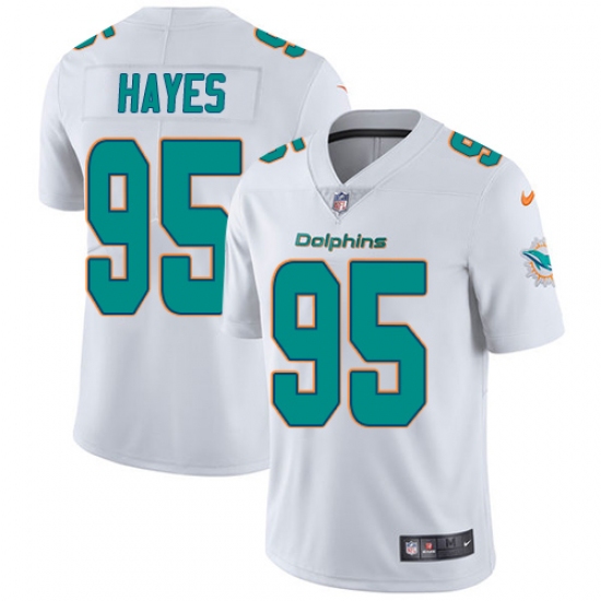 Men's Nike Miami Dolphins 95 William Hayes White Vapor Untouchable Limited Player NFL Jersey