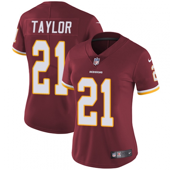 Women's Nike Washington Redskins 21 Sean Taylor Burgundy Red Team Color Vapor Untouchable Limited Player NFL Jersey