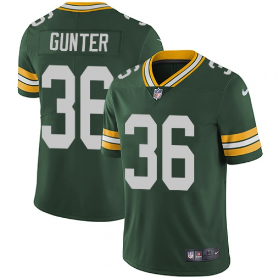 Men's Nike Green Bay Packers 36 LaDarius Gunter Green Team Color Vapor Untouchable Limited Player NFL Jersey