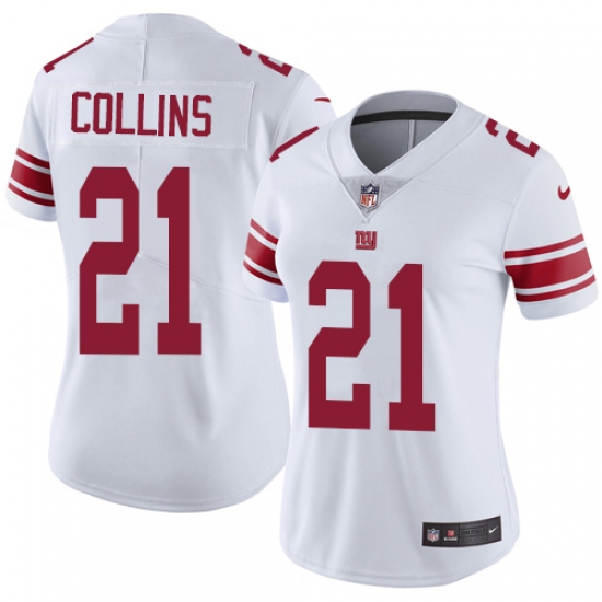 Women's Nike New York Giants 21 Landon Collins Elite White NFL Jersey