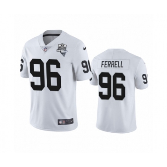Men's Oakland Raiders 96 Clelin Ferrell White 2020 Inaugural Season Vapor Limited Jersey