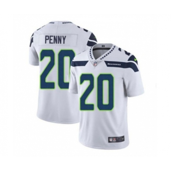 Men's Seattle Seahawks 20 Rashaad Penny White Vapor Untouchable Limited Stitched Jersey