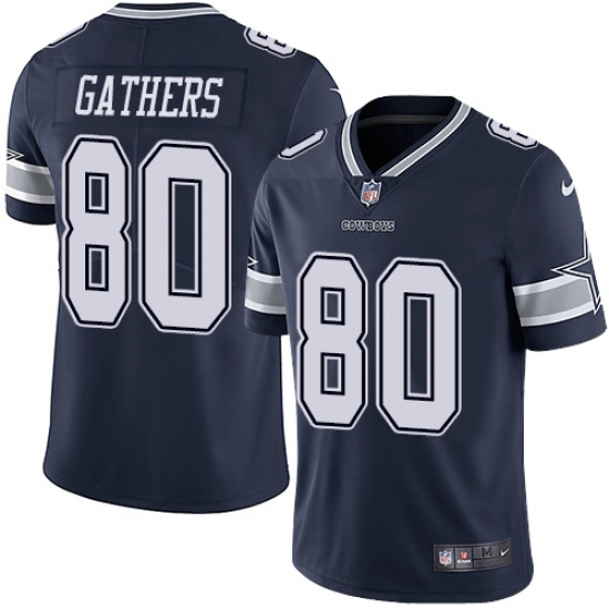 Men's Nike Dallas Cowboys 80 Rico Gathers Navy Blue Team Color Vapor Untouchable Limited Player NFL Jersey