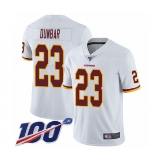 Youth Washington Redskins 23 Quinton DuBasketballr White Vapor Untouchable Limited Player 100th Season Football Jersey