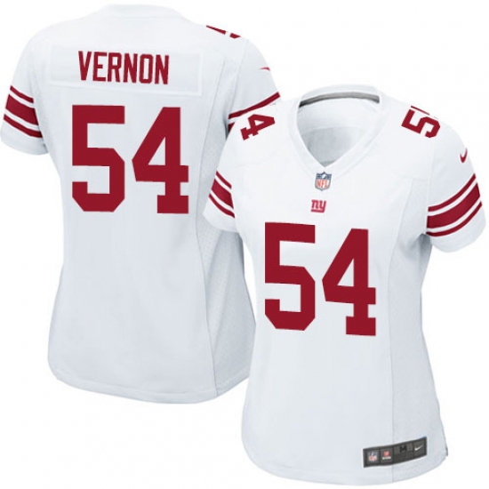 Women's Nike New York Giants 54 Olivier Vernon Game White NFL Jersey