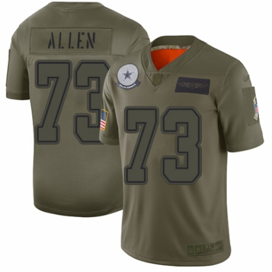 Youth Dallas Cowboys 73 Larry Allen Limited Camo 2019 Salute to Service Football Jersey