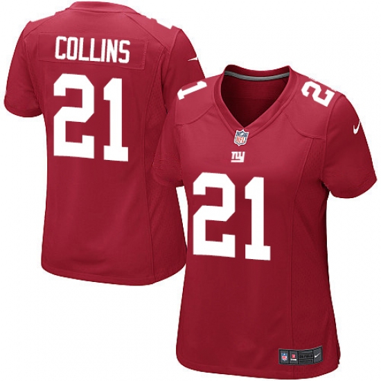 Women's Nike New York Giants 21 Landon Collins Game Red Alternate NFL Jersey