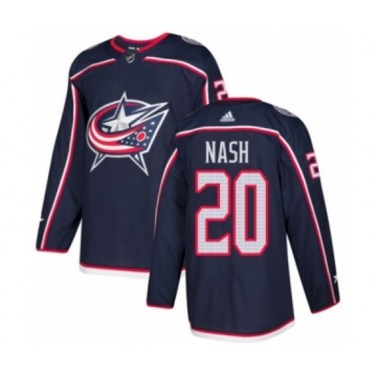 Youth Adidas Columbus Blue Jackets 20 Riley Nash Premier Navy Blue Home NHL Jersey