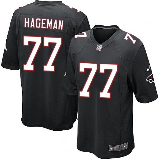 Men's Nike Atlanta Falcons 77 Ra'Shede Hageman Game Black Alternate NFL Jersey