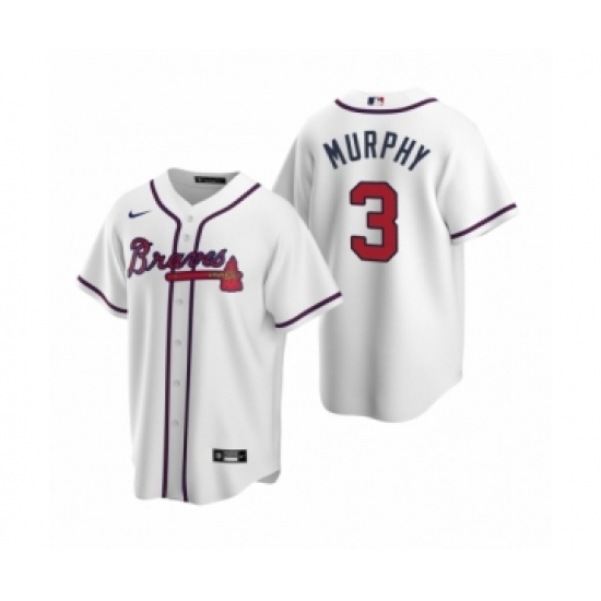 Women Atlanta Braves 3 Dale Murphy Nike White 2020 Replica Home Jersey