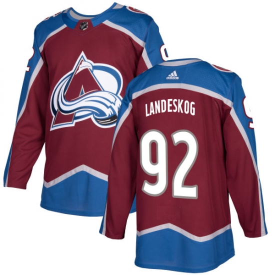 Youth Adidas Colorado Avalanche 92 Gabriel Landeskog Authentic Burgundy Red Home NHL Jersey