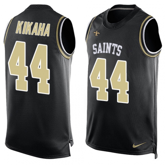 Men's Nike New Orleans Saints 44 Hau'oli Kikaha Limited Black Player Name & Number Tank Top NFL Jersey