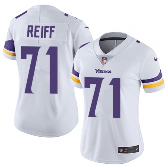 Women's Nike Minnesota Vikings 71 Riley Reiff Elite White NFL Jersey