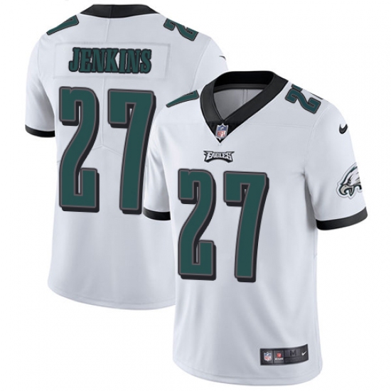 Men's Nike Philadelphia Eagles 27 Malcolm Jenkins White Vapor Untouchable Limited Player NFL Jersey