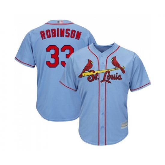 Youth St. Louis Cardinals 33 Drew Robinson Replica Light Blue Alternate Cool Base Baseball Jersey