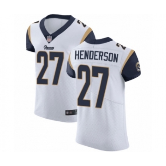 Men's Los Angeles Rams 27 Darrell Henderson White Vapor Untouchable Elite Player Football Jersey