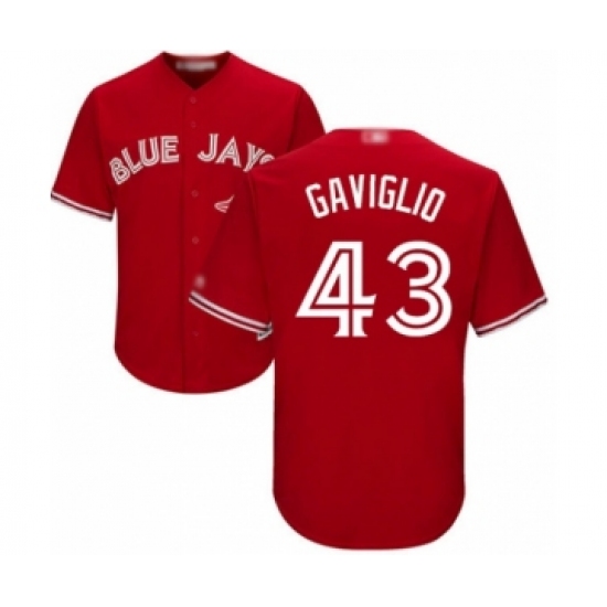 Youth Toronto Blue Jays 43 Sam Gaviglio Authentic Scarlet Alternate Baseball Player Jersey