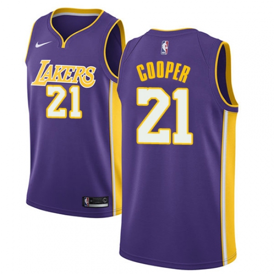 Youth Nike Los Angeles Lakers 21 Michael Cooper Swingman Purple NBA Jersey - Statement Edition