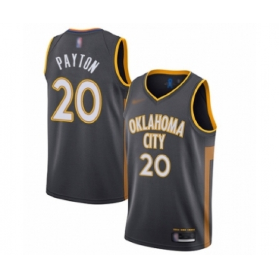 Women's Oklahoma City Thunder 20 Gary Payton Swingman Charcoal Basketball Jersey - 2019 20 City Edition