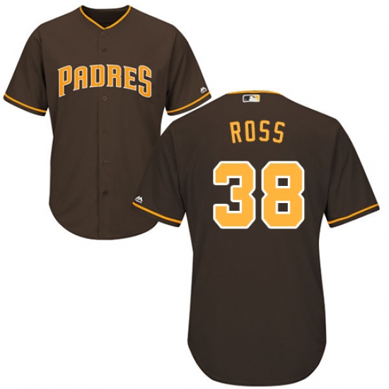 Youth Majestic San Diego Padres 38 Tyson Ross Authentic Brown Alternate Cool Base MLB Jersey