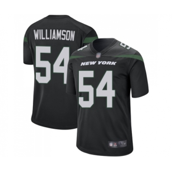 Men's New York Jets 54 Avery Williamson Game Black Alternate Football Jersey