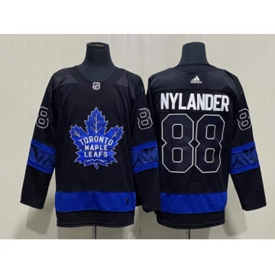 Men's Toronto Maple Leafs 88 William Nylander Black X Drew House Inside Out Stitched Jersey