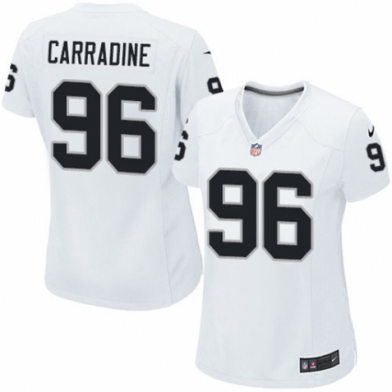 Women's Nike Oakland Raiders 96 Cornellius Carradine Game White NFL Jersey