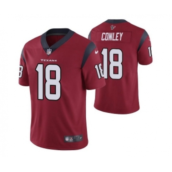 Men's Houston Texans 18 Chris Conley Red Vapor Untouchable Limited Stitched Jersey