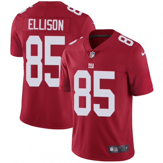 Men's Nike New York Giants 85 Rhett Ellison Red Alternate Vapor Untouchable Limited Player NFL Jersey