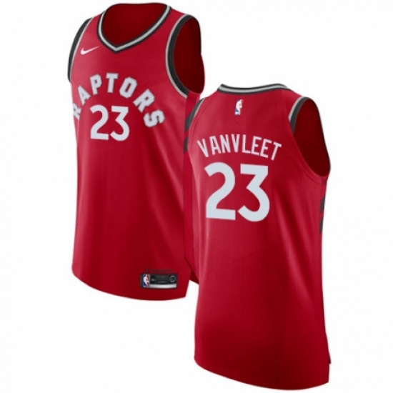 Men's Nike Toronto Raptors 23 Fred VanVleet Authentic Red NBA Jersey - Icon Edition