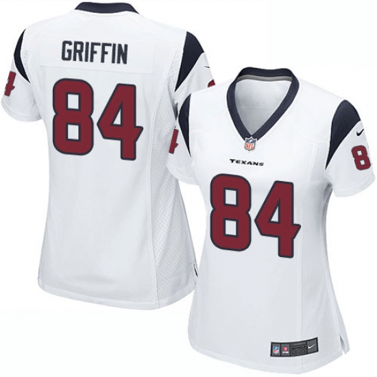 Women's Nike Houston Texans 84 Ryan Griffin Game White NFL Jersey