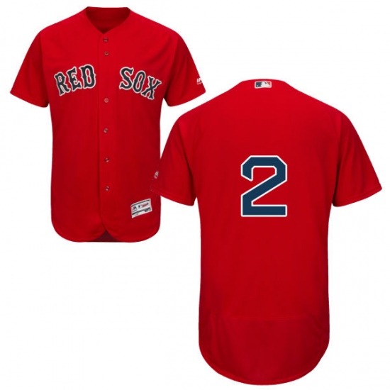 Men's Majestic Boston Red Sox 2 Xander Bogaerts Red Alternate Flex Base Authentic Collection MLB Jersey