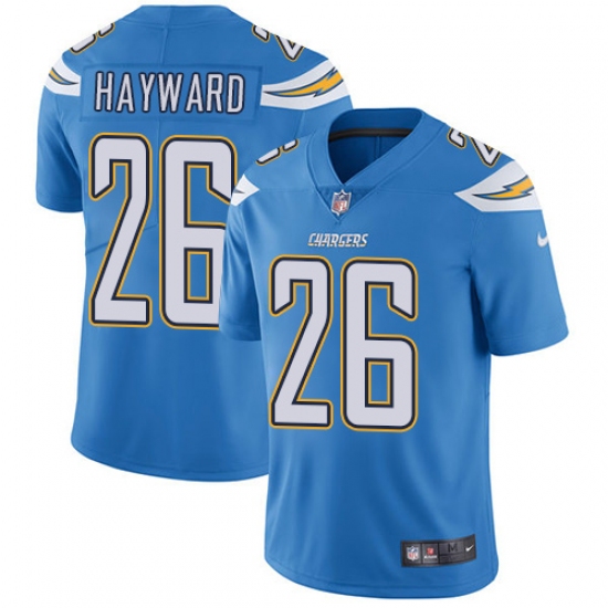 Youth Nike Los Angeles Chargers 26 Casey Hayward Elite Electric Blue Alternate NFL Jersey