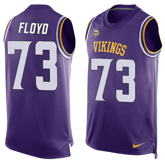 Men's Nike Minnesota Vikings 73 Sharrif Floyd Limited Purple Player Name & Number Tank Top NFL Jersey