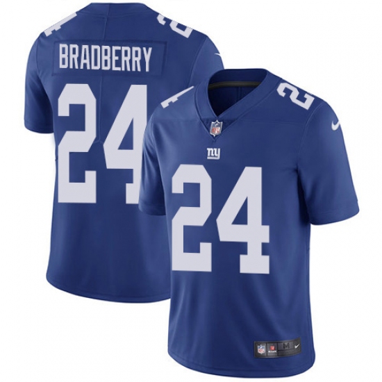 Youth New York Giants 24 James Bradberry Royal Blue Team Color Stitched Vapor Untouchable Limited Jersey