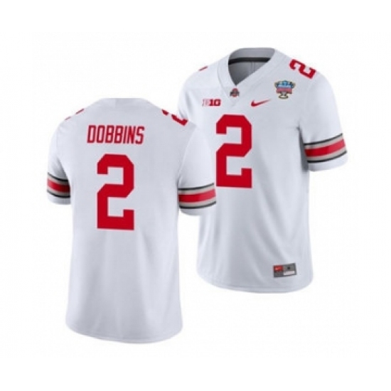 Men's Ohio State Buckeyes J.K. Dobbins 2021 Sugar Bowl White Football Jersey