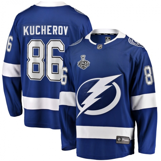 Youth Tampa Bay Lightning 86 Nikita Kucherov Fanatics Branded Blue 2020 Stanley Cup Final Bound Home Player Breakaway Jersey