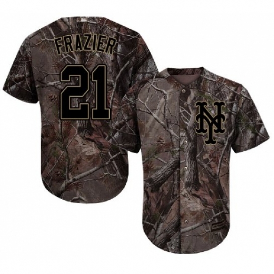 Youth Majestic New York Mets 21 Todd Frazier Authentic Camo Realtree Collection Flex Base MLB Jersey