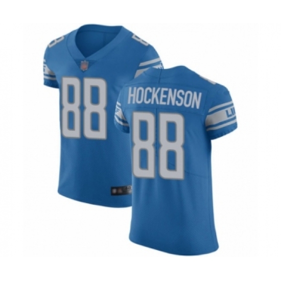 Men's Detroit Lions 88 T.J. Hockenson Blue Team Color Vapor Untouchable Elite Player Football Jersey