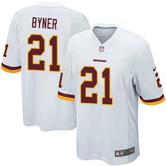 Men's Nike Washington Redskins 21 Earnest Byner Game White NFL Jersey