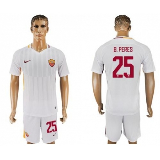 Roma 25 B.Peres Away Soccer Club Jersey