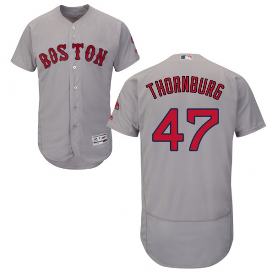 Men's Majestic Boston Red Sox 47 Tyler Thornburg Grey Flexbase Authentic Collection MLB Jersey