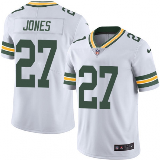 Youth Nike Green Bay Packers 27 Josh Jones White Vapor Untouchable Limited Player NFL Jersey