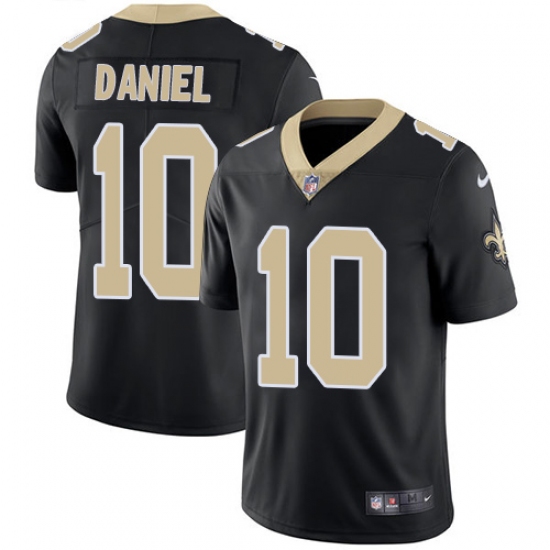 Men's Nike New Orleans Saints 10 Chase Daniel Black Team Color Vapor Untouchable Limited Player NFL Jersey