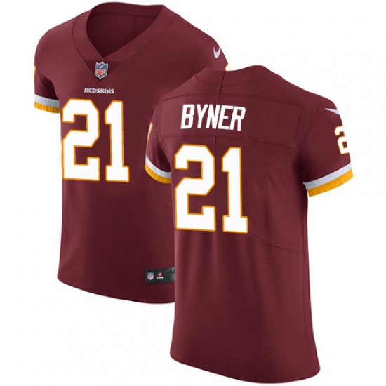 Men's Nike Washington Redskins 21 Earnest Byner Elite Burgundy Red Team Color NFL Jersey