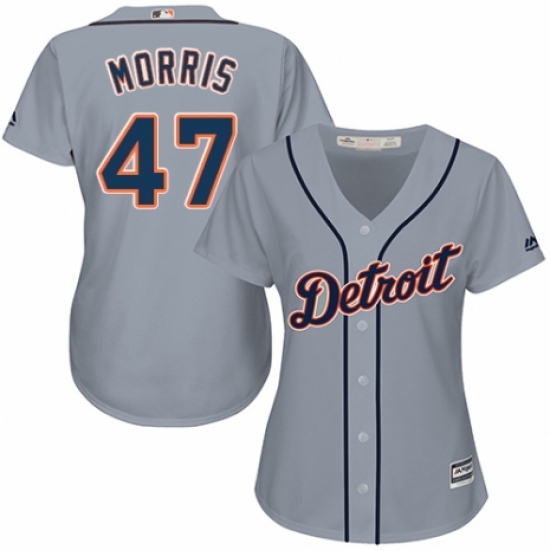 Women's Majestic Detroit Tigers 47 Jack Morris Authentic Grey Road Cool Base MLB Jersey